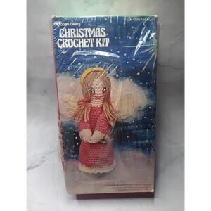 Vintage Vogart Crafts Christmas Crochet Kit 3206 Girl Angel 9 inches
